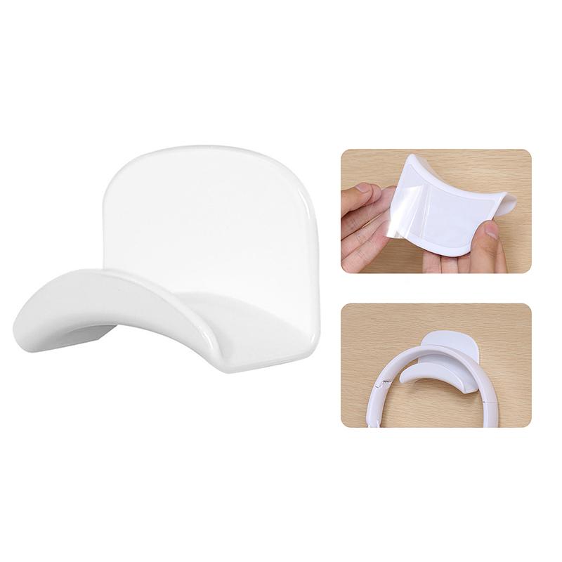 Soporte para auriculares sin perforaciones, soporte para la cabeza, gancho de almacenamiento creativo para mando de juegos, adhesivo universal para colgar en la pared del dormitorio
