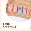 24Pcs Flower Press On Nails 3D Gel Fake Nail Tips New False Nail  Women
