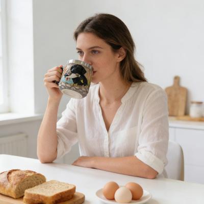 Labrador Hund Entenjagd Kaffeetasse Cooler Jäger Edelstahlbecher für Männer Neuheit Milchteetasse für Schokolade Tee Wasser Bier