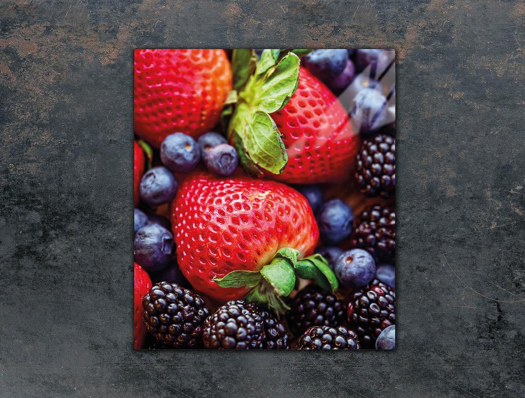 GLAS-SCHNEIDEBRETT 45x52 ERDBEEREN
