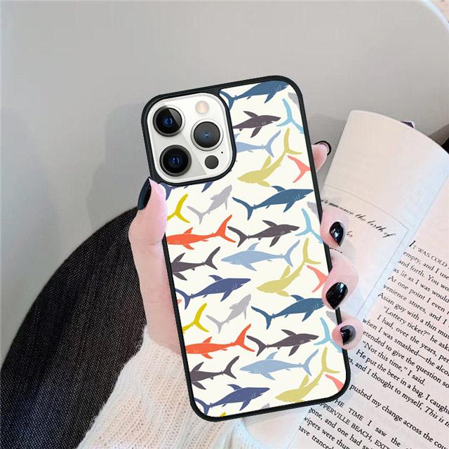 Ocean Whale Shark Swimming Coque Shell For iPhone 17 Air 15 16 14 13 12 Pro Max 11 Pro Max Plus Phone Case Cover