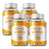 Vitamin D3+K2 Soft Capsules, Coconut Oil Base, Immune Support, Suitable for Both Men and Women.