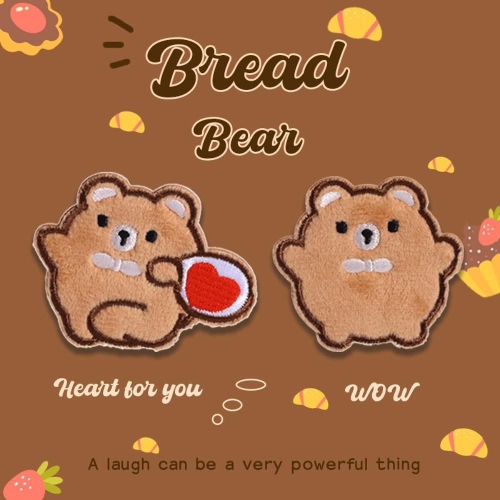 Self Adhesive Down Jacket Fabric Patch Cartoon Bear Fabric Iron On Patches  Clothing Accessories