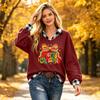 Women's Fashion Casual Two-Piece Paneled Top with Lapel Collar for Everyday Wear