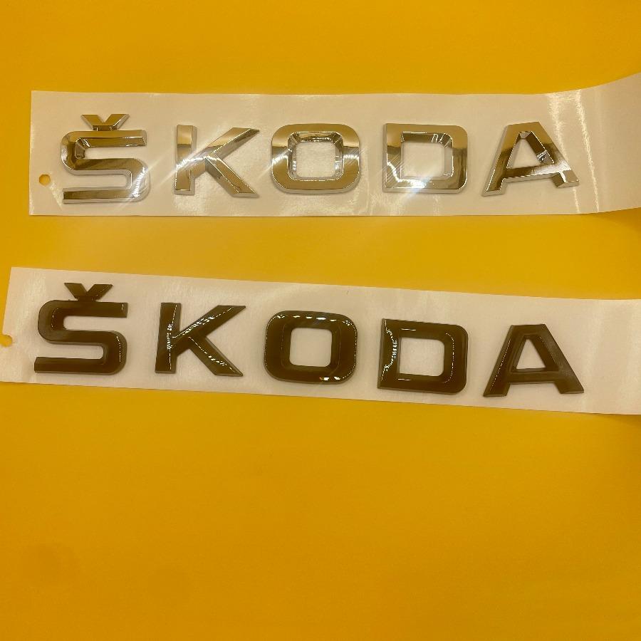 1Pc ABS Emblem Badge Car Trunk Stickers For Ocavia Superb Fabia Rapid Kodiaq Yeti