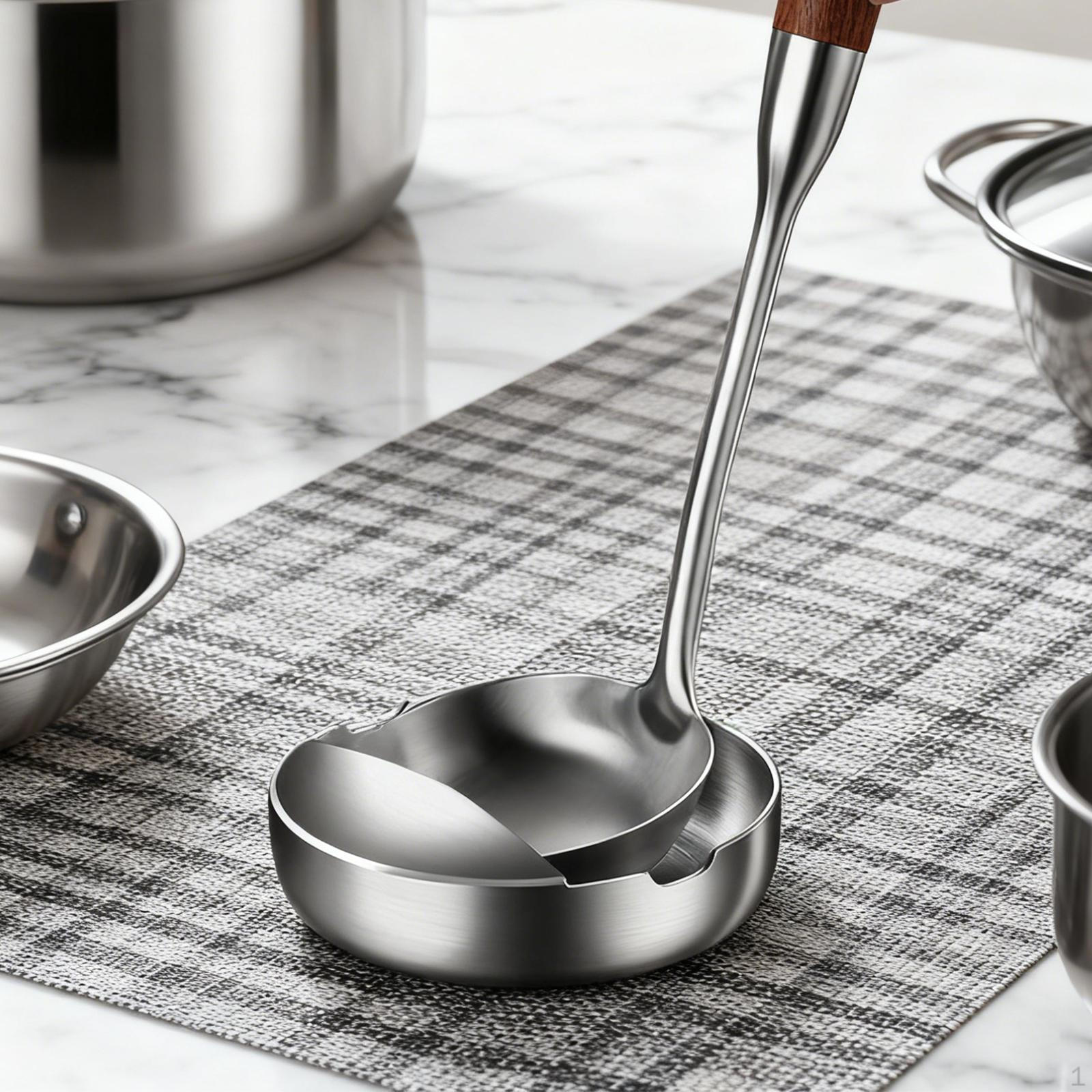 

Stainless Steel Spoon Rest Snack Bowl Compact Modern Holder Ladle for Top Kitchen