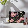 A Floral Patterned Makeup Bag- Multifunctional Zipper Pouch, Jewelry Storage Bag, Perfect Travel Zipper Small Storage Bag.
