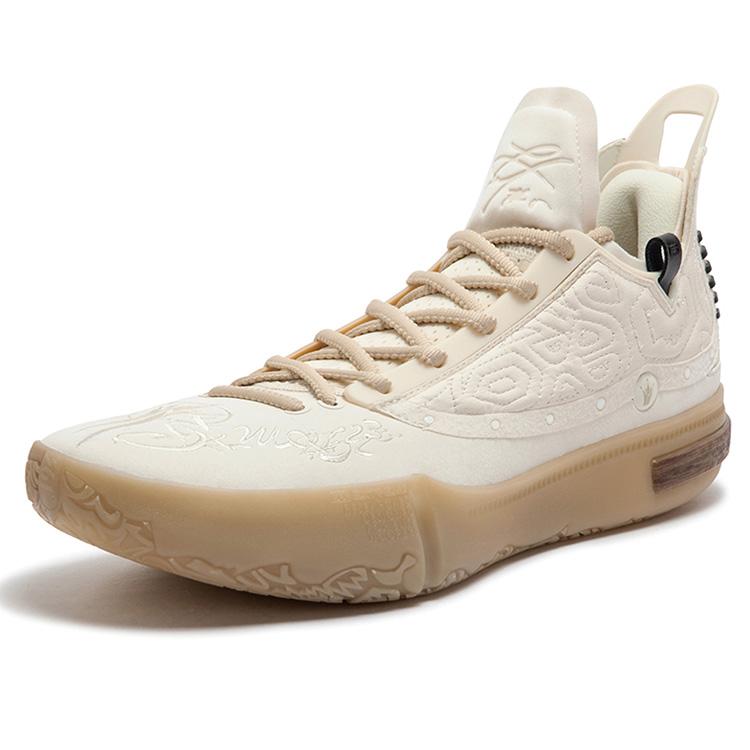 new 361° Joker 1 GT Cushioning, Slip Resistant, And Abrasion Resistant Low Top Basketball Shoes Men's Lotus Seed White