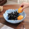 Flower Shaped Ceramic Fruit Plate Dessert Plate Salad Bowl Decorative Plates Candy Dish Snack Bowl Dim Sum Dish Storage Tray