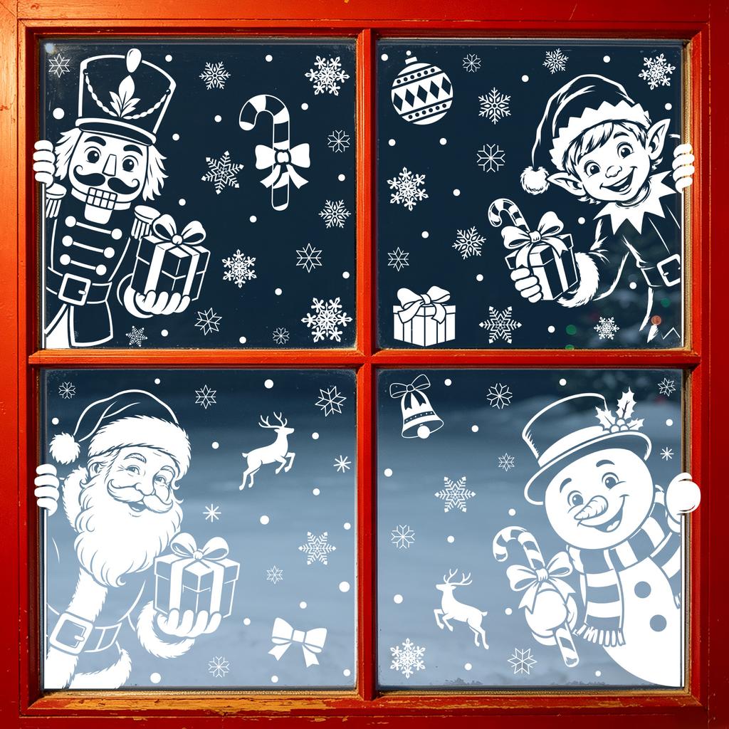 Christmas Sticker Set for Holiday Decorating Gift Wrapping Scrapbooking and Card Making