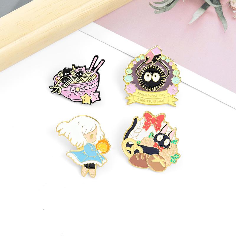 Cartoon Ramen Playful Inspired Brooch In Highquality Alloy For Fashion Decoration And