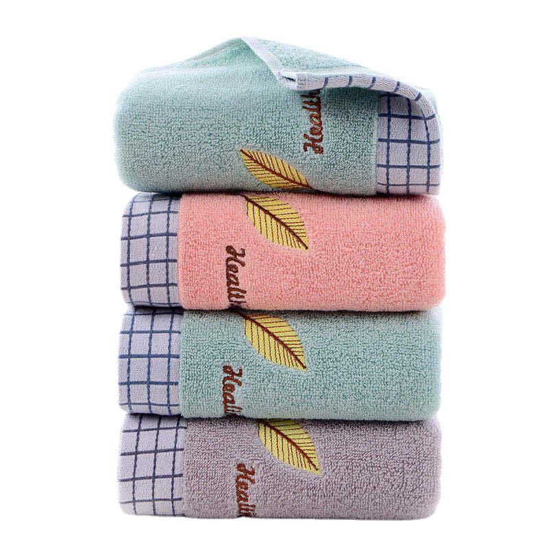 Pure Cotton Embroidered Jacquard Face Towel - Soft, Thick, Absorbent, Gift Box Included