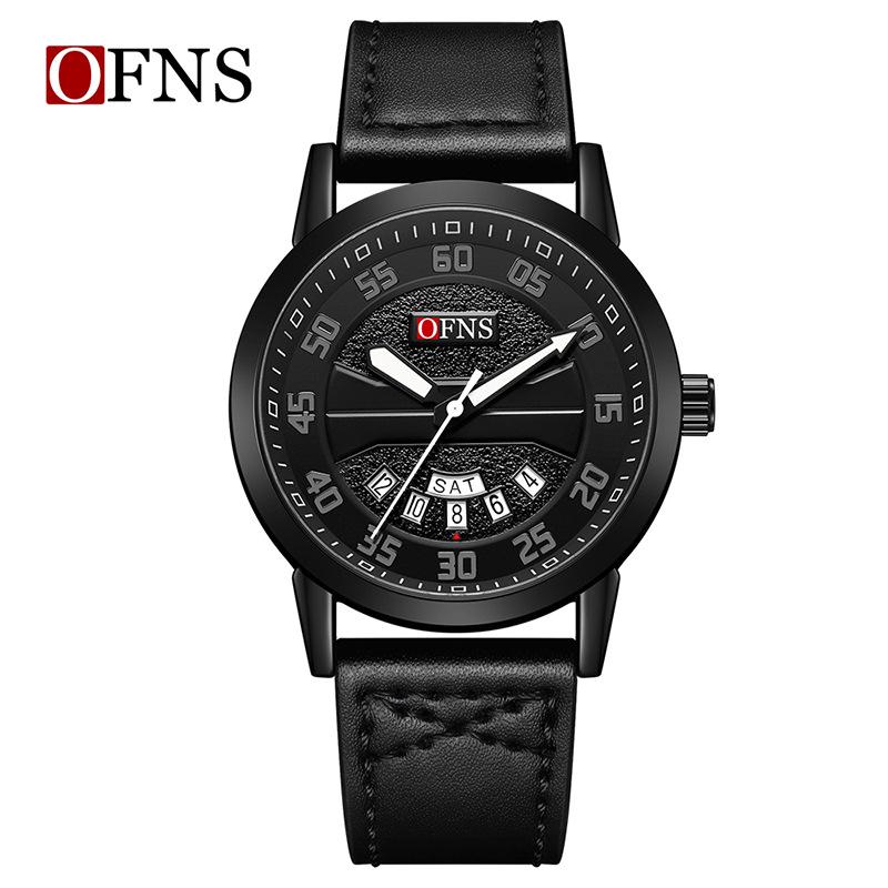 Original Fashion Watch For Man Leather Date Week Quartz Men Watch Waterproof Luminous Business Men's Watches