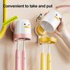 Suction Cup Toothbrush Holder Waterproof Cute Cartoon Bird Shape Simple Installation Bathroom Toothbrush Storage Rack