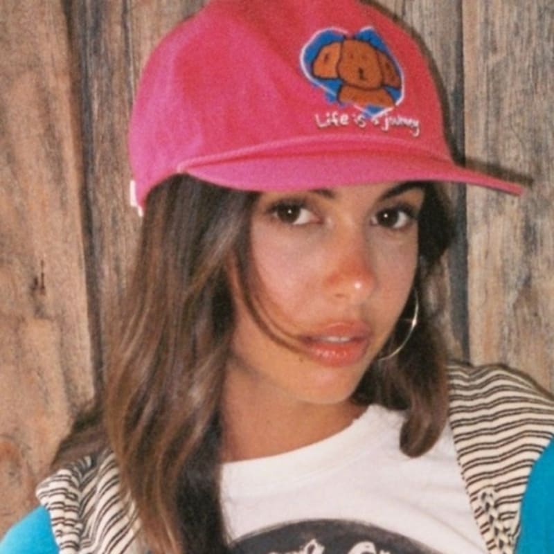 

THE ASHLYNN 80s Retro Rope Hat LIFE IS A JOURNEY_PINK FREE