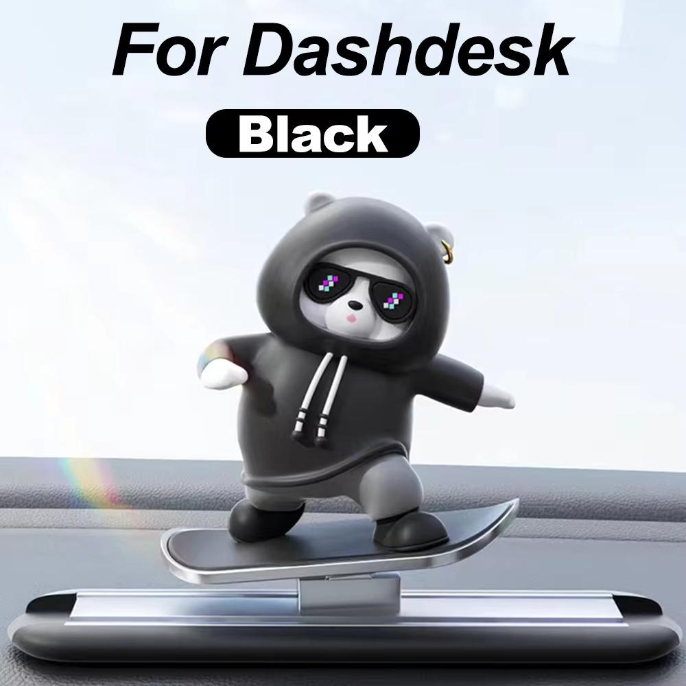 Novas Decorações para Painel de Carro Urso de Skate Placa de Estacionamento Magnética Carro Desenho Animado Criativo Acessórios de Interior