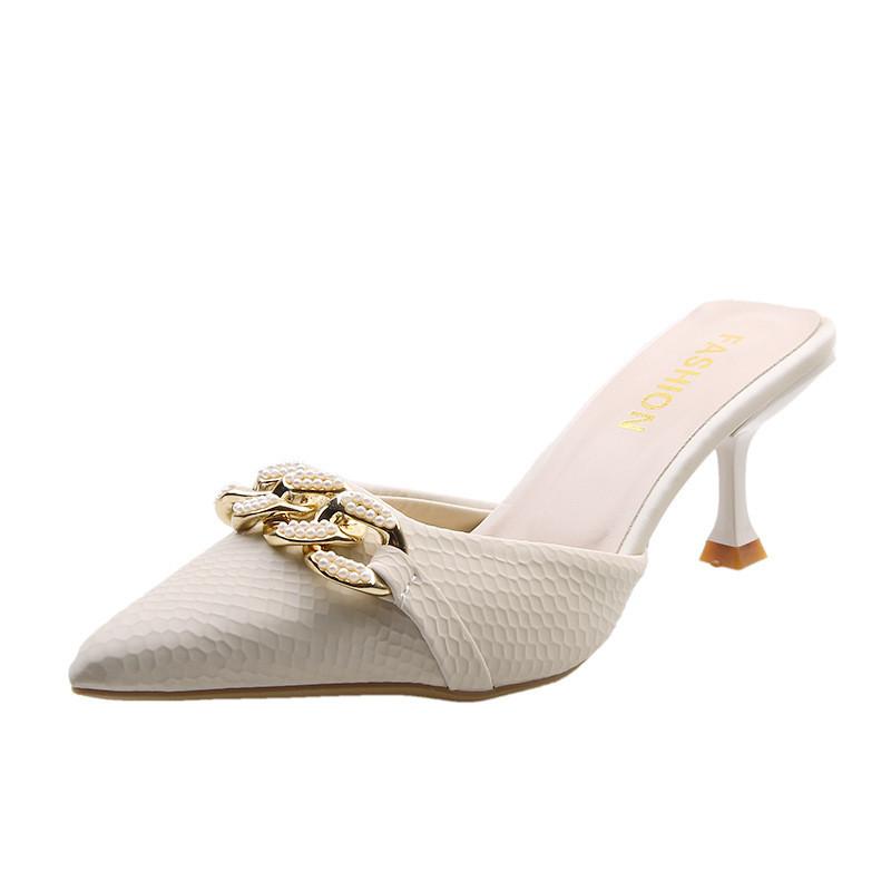 Summer Womens Mules With Rubber Sole And Pu Insole For Casual Outfits