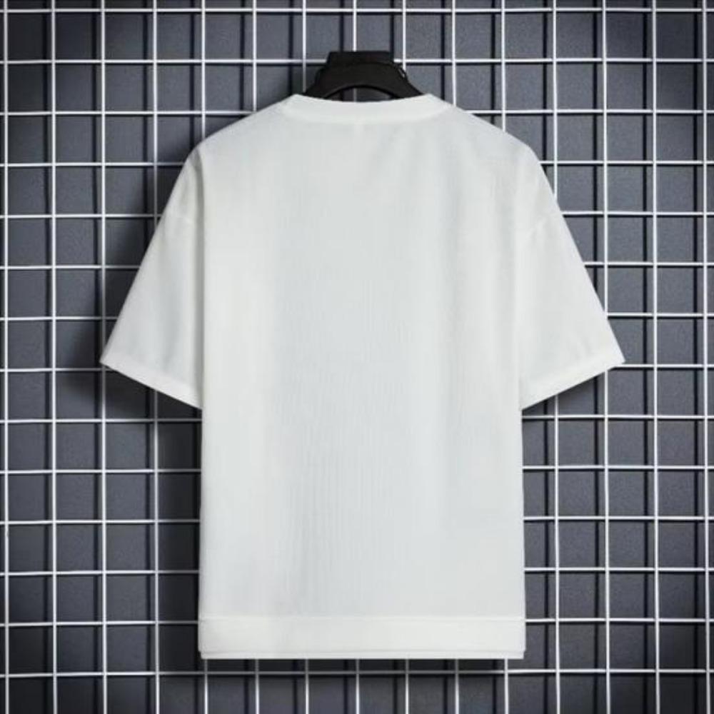 Hip Hop T-Shirt Stilvolles, einfarbiges, weiches Herren-Sommer-T-Shirt Lässiges Herren-Pendel-Top Sommer-T-Shirt Männerkleidung