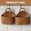 Practical Wall Mounted Sturdy Woven Storage Basket Home Accessory for Kitchen Bathroom and Office Supplies Organization
