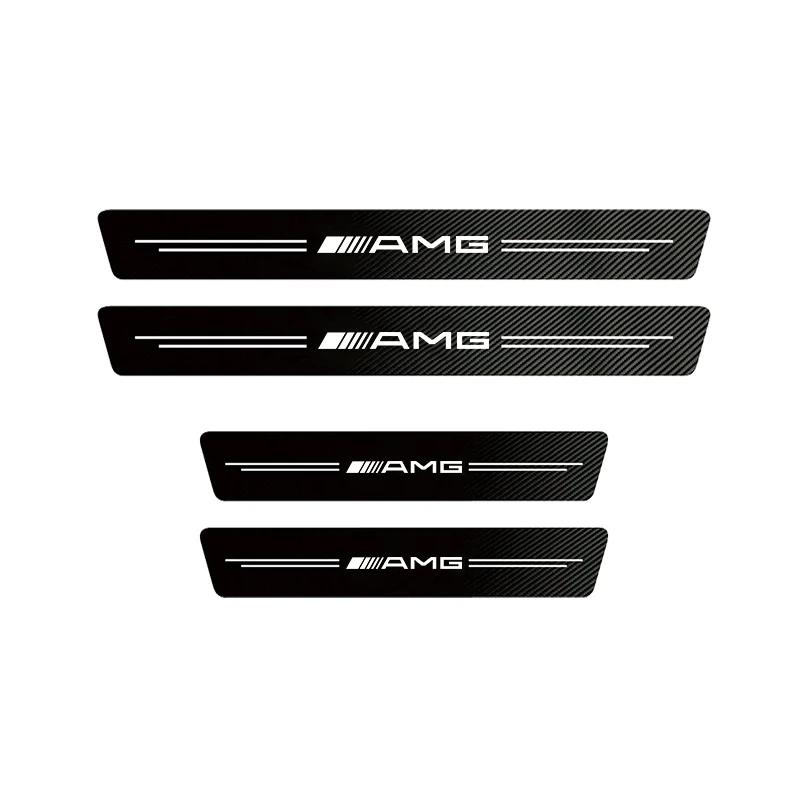 CRG1 Carbon Fiber Car Door Threshold Protector Stickers Waterproof For Mercedes Benz AMG Smart W205 C300 W203 W206 W108 W124 W126