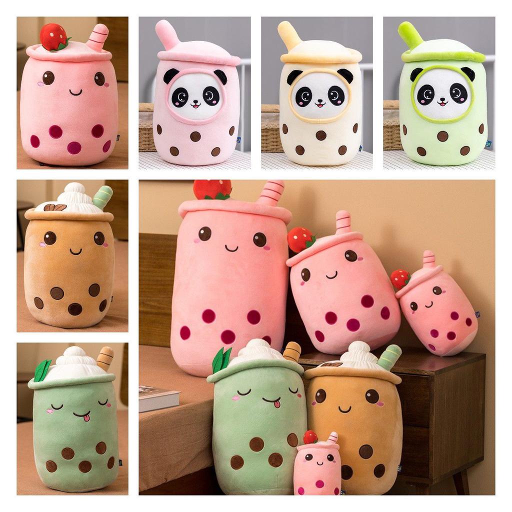 Milk Tea Pearl Pillow Girls Sleep In Bed Pillow Big Doll Soft Doll Toy Plush