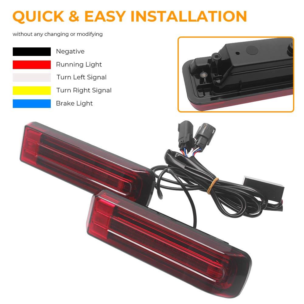 LED Rear Saddlebag Filler Inserts Lights ABS Plastic Motorcycle Accessory For Harley Touring Road King Special FLHRXS 2021- 2025