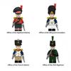 Napoleonic Wars Military Soldiers Building Blocks WW2 Mini Action Figures French British Fusilier Rifles Weapons Toys For Kids