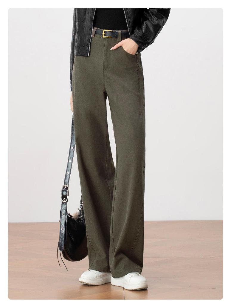 Women's High-Waisted Lyocell Tencel Wide-Leg Pants - Autumn 2025