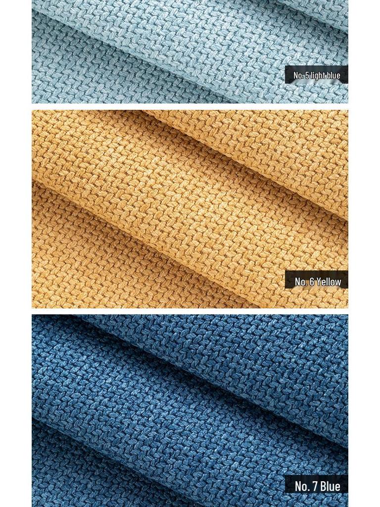 Silná lněná bavlněná hrubá tkanina na polštáře na pohovku, sedáky a měkké výplně v jednobarevném provedení