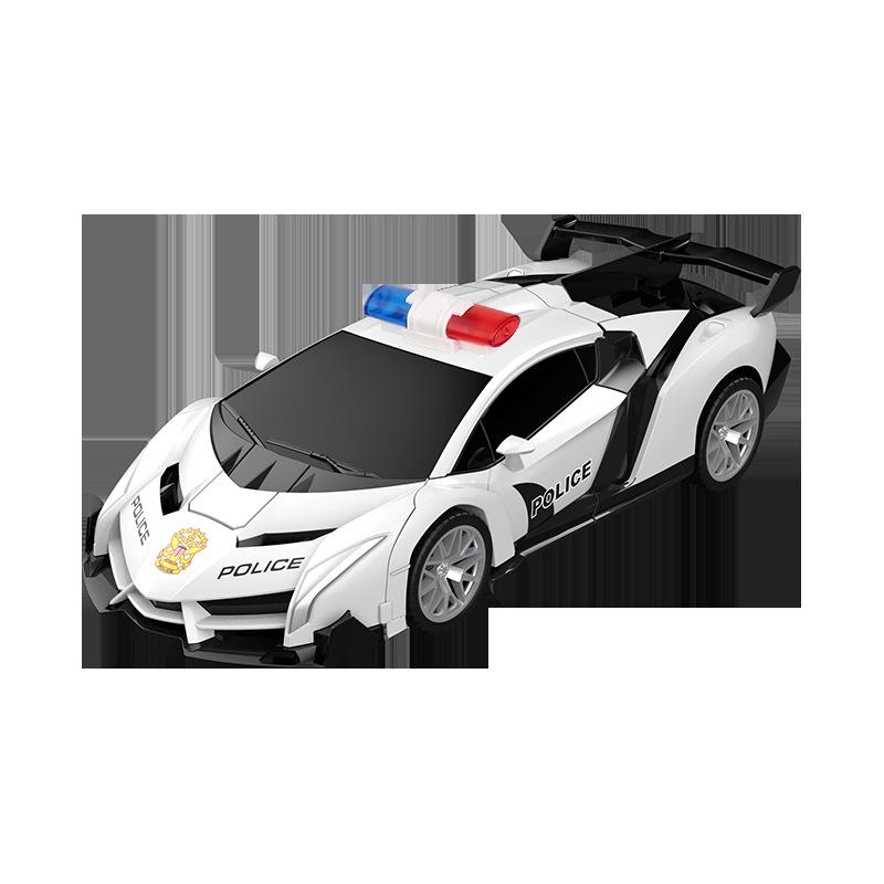 1:18 Remote Control Police Car/Robot Transformer - Spider Iron Man Edition