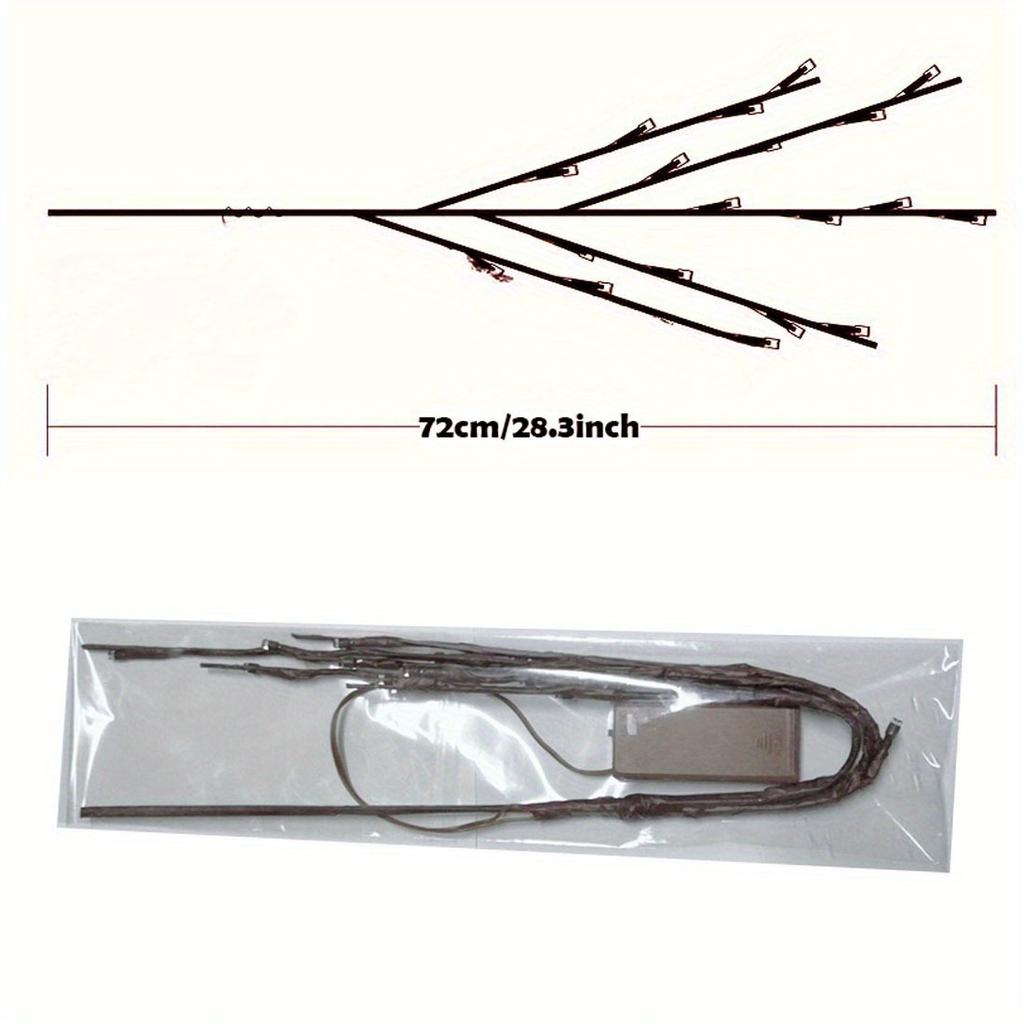 1pc Branch Lights 20 LED Fairy Lights Willow Branches Battery Operated for Home Bedroom Inside Outdoor Decoration