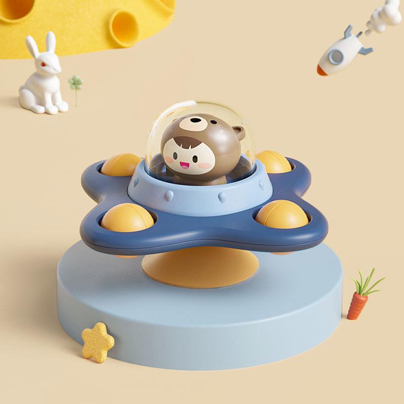 Baby Spinner Toys For Toddlers Bear Hand Fidget Spinner With Suction Cup Sensory