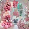 Lovely Pink Garland Arch Welcome 96Pcs  Party Balloon Valentines Day Anniversary Birthday Party Wedding Decorations Grand Event