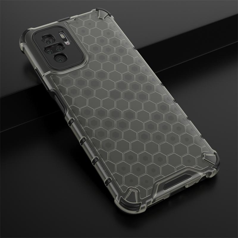 Shockproof Transparent Case For Xiaomi Poco M5S Honeycomb Armor Back Case For Poco M5S Case Cover For Poco M5S M3 F4 X3 X4 GT 5G
