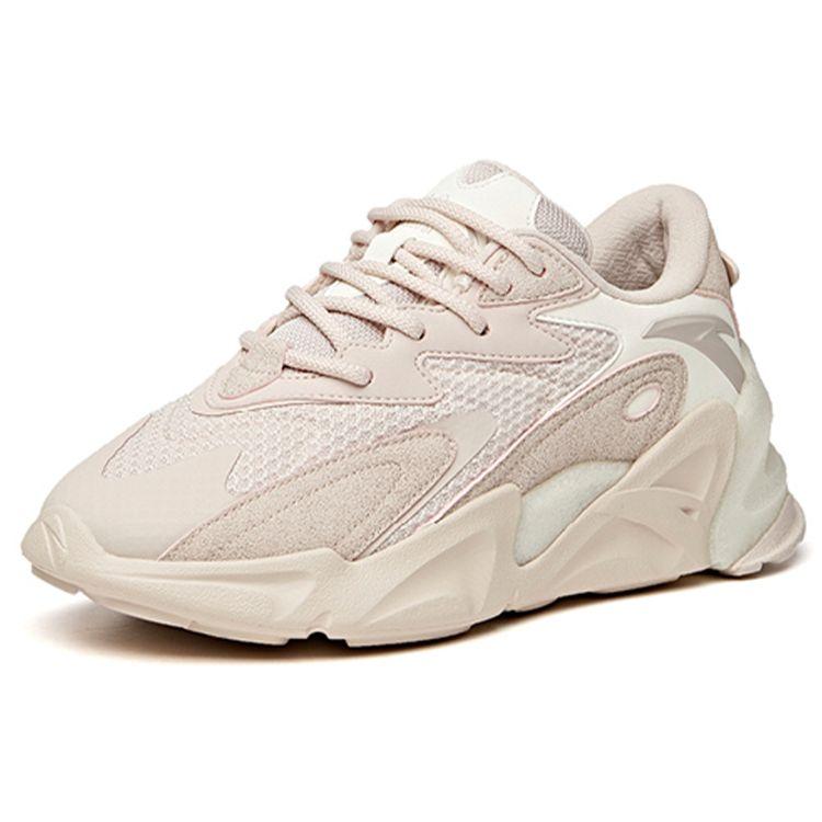 Anta Pulse Fabric Synthetic Leather Non-Slip Waterproof Breathable Low-Top Casual Shoes Women sneakers Lotus-Gray 922048850-1