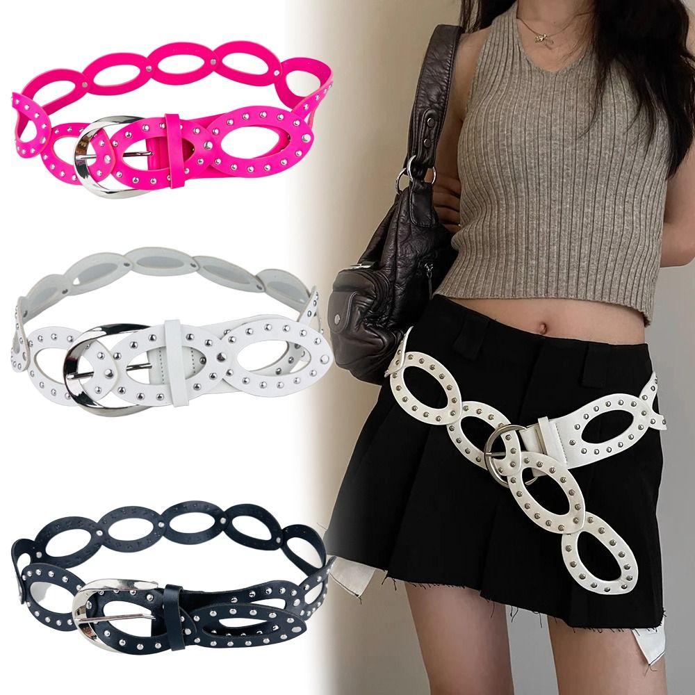 

Y2K Waist Strap Heavy-Duty Slimming Belt Fashion Trouser Dress Belts For Women рожевий червоний колір