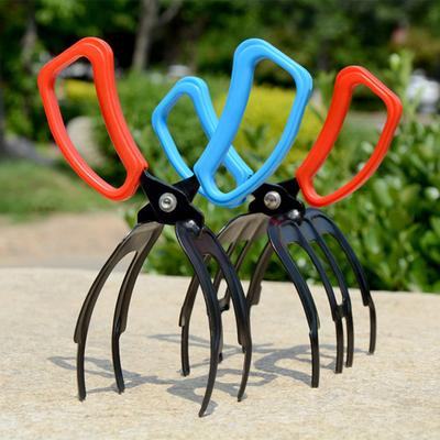 Angelzange Greifer Metall Fischkontrollklemme Klauenzange mit ergonomischem Griff 3-Zahn-Klauendesign Tragbare Fischkontrollklemme