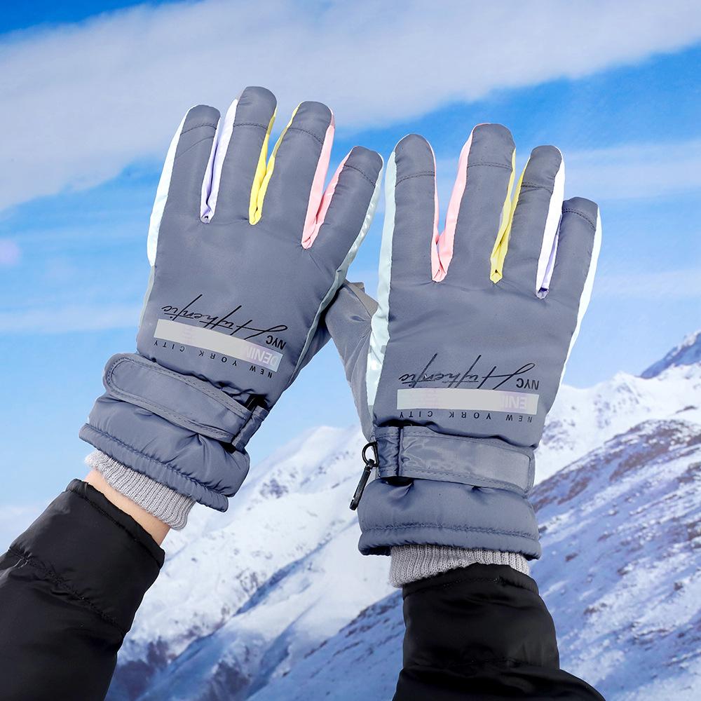 Ji Cute Children's Fun Bear Waterproof Warm Gloves Women's Outdoor Cold-proof Sleeves Men's