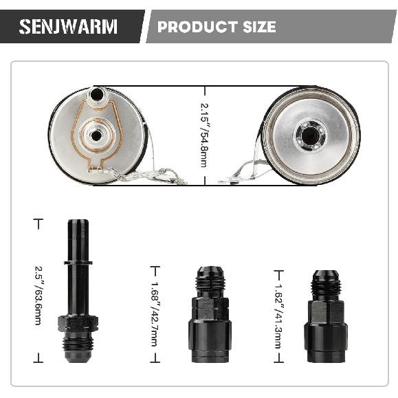 58 PSI Fit Fuel Filter Regulator Kit For LS Swap EFI Conversion Corvette C5 5.3 Chevy Fuel Pressure Filter With Return AN-6 Fittings 3/8'' 5/16'' EFI