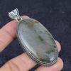 Lodolite Quartz Gemstone Handmade 925 Sterling Silver Jewelry Pendant 2.96" E1e28