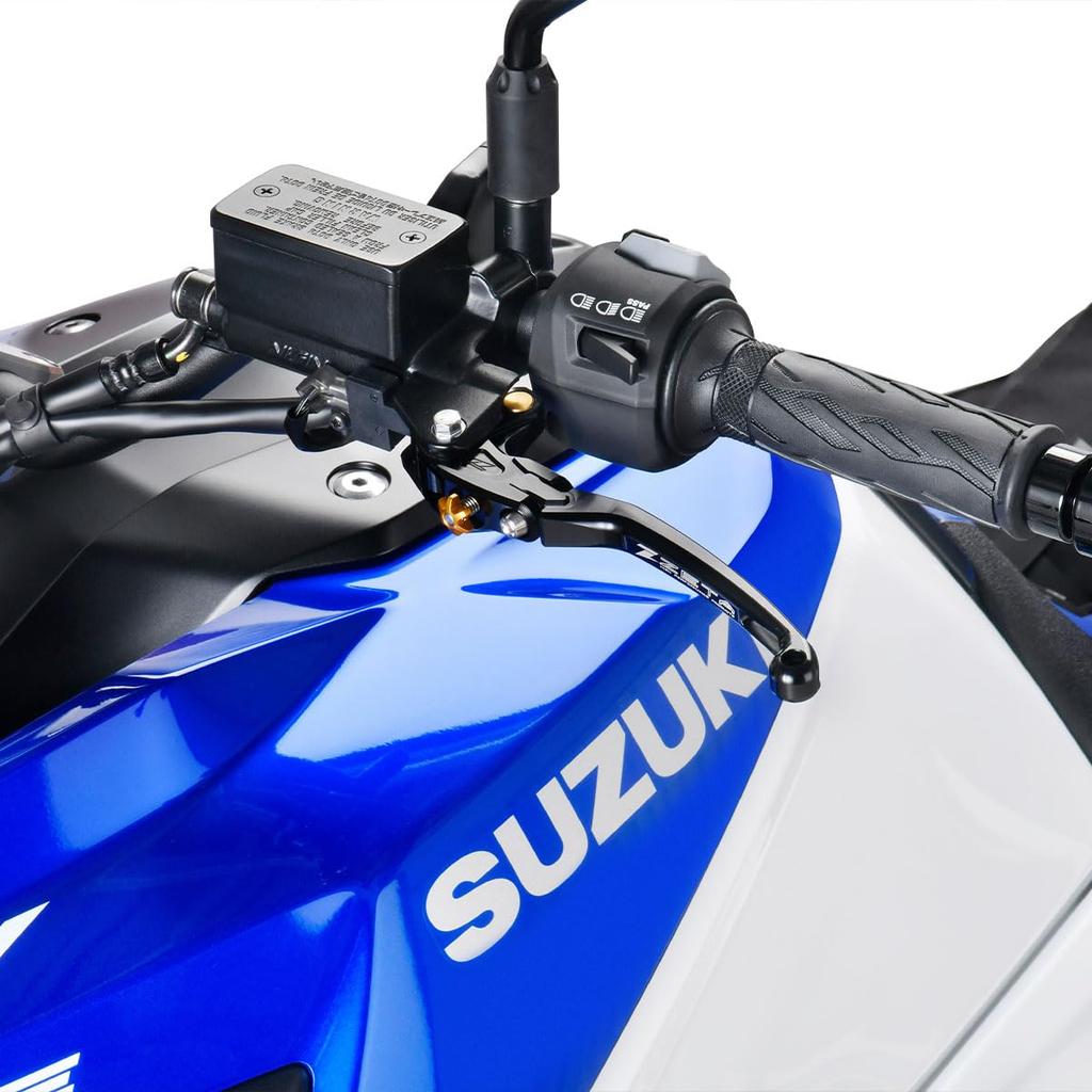 ZETA RACING Pilot Lever Clutch Black Bandit Foldable High Strength Aluminum Alloy Lever Position Adjustment 20 Automatic Lever Return System Dirtfreak