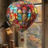 Sun Catcher Outdoor Window Sun Catchers Acrylic Flat Hot Air Balloon Design Lantern Decorative Ornament for Door Bathroom Home