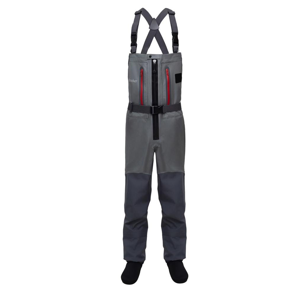 Kylebooker 5-Layer Zippered Chest Waders Fly Fishing Stockingfoot Waders for Men Breathable