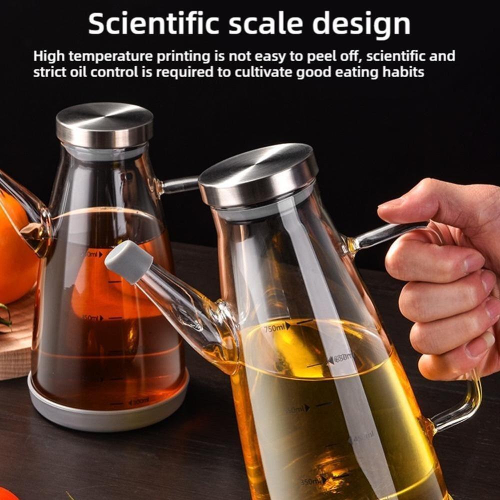 Large Capacity Glass Oil Pot Leak-Proof Seasoning Bottle New Oil Dispenser Bottle Household