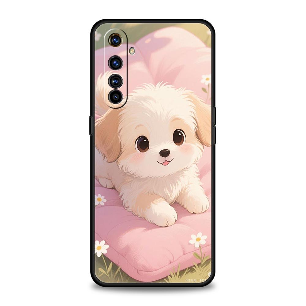 Cute Little Dog Case For Realme C67 C63 C55 C53 C35 C25 C21 GT 2 3 5 6 10 11 12 13 Pro Plus 5G Soft TPU Phone Cover Fundas Capas
