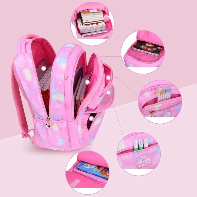 Kinder Mädchen Rucksack Schultasche Rosa für Kind Kind Teenager Schulranzen Grundschule Kawaii Niedlich Wasserdicht