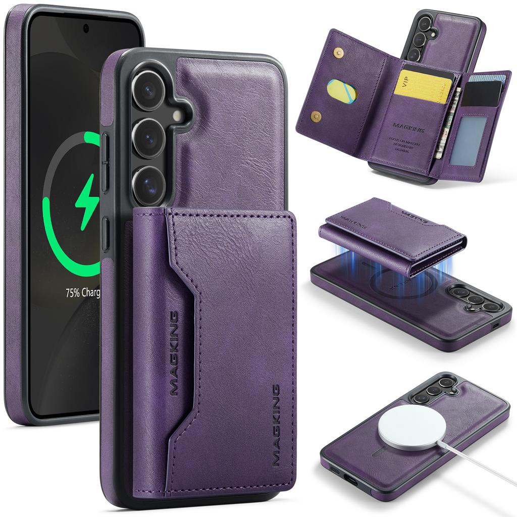 MAGKING K2 Series For Samsung Galaxy S26 / S26 Pro Magnetic Case PC + TPU + PU Phone Cover with RFID Blocking Wallet