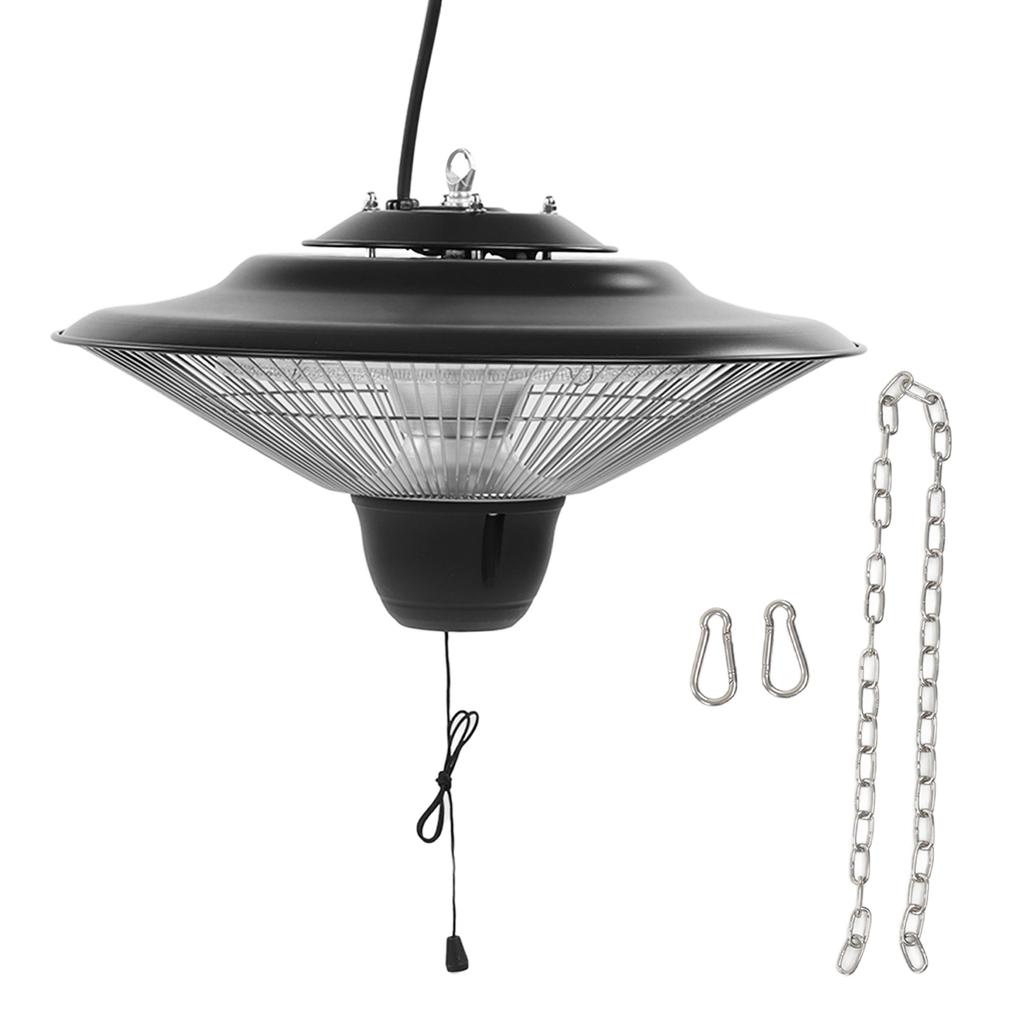 Hanging Patio Heater IP23 Waterproof Outdoor Ceiling Electric Heater Silent Operation 3s Heating