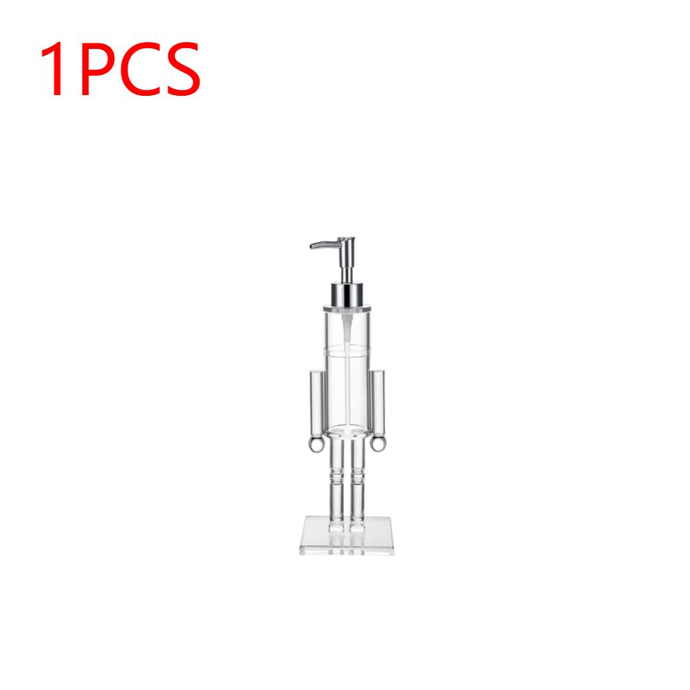 

Christmas Clear Soap Dispenser Nutcracker-Shape Decorative Pump Smooth Dispensing for Kitchen Bathroom Holiday Counters