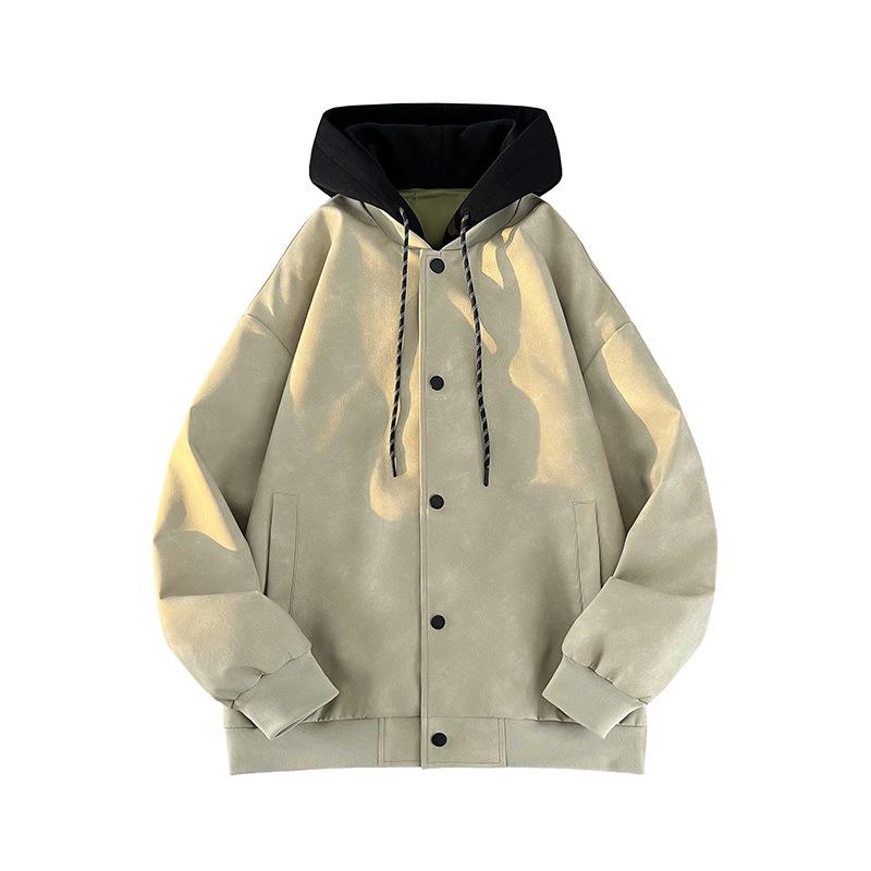 Printed Embroidered LOGO Youth Fashion Casual Solid Color Jacket